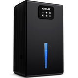 OWAAE Dehumidifier for Home with Auto Shutoff Sleep Mode, 1000 Sq Ft | Quiet for Bedroom Basement Bathroom with Portable 95oz Water Tank, Auto Shutoff, 7-color LED light, Grey
