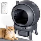 vivirata Self Cleaning Litter Box, Dual Safety Sensors, App Control, Gray