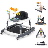 XIOYIG 5 in 1 Baby Walker, Music and Lights Walker for Baby Boy Girls 6-18 Months, Foldable Baby Walkers with Wheels and Bouncer Combo Portable, Toddler Infant Walker with Adjustable Height