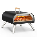 WOOCIT 12" Multi-Fuel Outdoor Pizza Oven – Reaches 720°F, Versatile Wood or Propane Gas Pizza Oven with Pizza Stone & Peel, Portable for Backyard, Camping & Tailgating (Propane Burner Sold Separately)