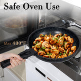 SODAY 5PCS Pot and Pans Set, Non-stick Kitchen Cookware Set, Detachable Moving Handle, Healthy Non Stick RV Cookware Set The Best Choice for Kitchen Cooking-Black