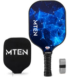 MTEN Pickleball Paddles, USAPA Approved Fiberglass Surface Pickleball Paddles Set with Pickleball Rackets, Paddle Cover, Grip Tapes, for Beginners & Pros