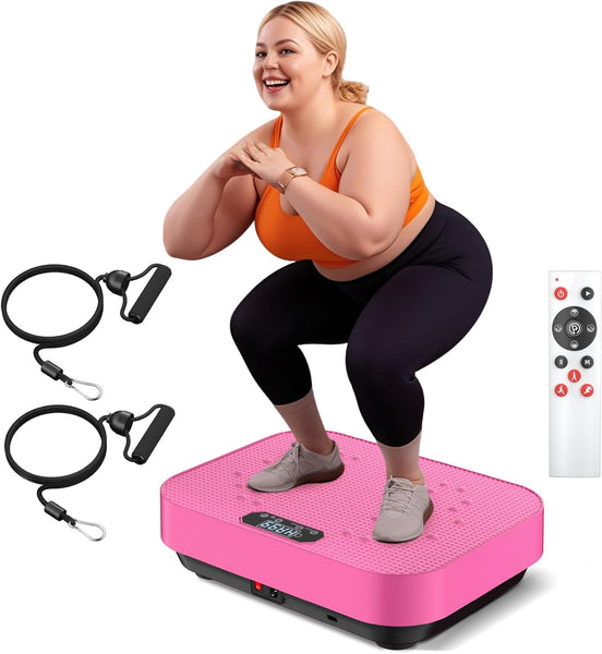 Vibration Plate Exercise Machine, 2025 Upgraded Fitness Vibrating Lymphatic Drainage Full Body Workout Shaker for Weight Loss, Featuring a 330 Lbs Capacity Vibrate Fitness Platform with 8 Modes