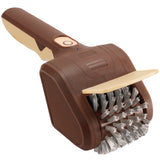 Lrly Electric Grill Brush for Outdoor Grill, Cordless Electric Grill Cleaner, Rechargeable Grill Cleaning Stainless Steel Brush, Grill Scraper, BBQ Accessories Brown