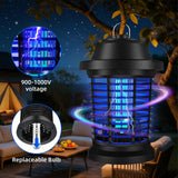 DOJOAO Bug Zapper Outdoor,900-1000V Electric Mosquito Killer Lamp,Replaceable Bulb,Suitable for Bedroom,Living Room,Terrace & Porch