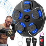 Music Boxing Machine, Interactive Punching Trainer with Boxing Gloves, Large Size Wall Mounted Electronic Boxing Target for Adults Kids, 9 Modes & 9 Speeds