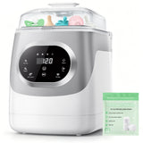 NIRGU All-in-One Fully Automatic Baby Bottle Washer,Cleaner,Sterilizer & Dryer with 72-Hour Odor-Free Storage,Large Double-Layer Capacity,Gray White