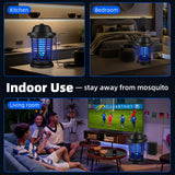 DOJOAO Bug Zapper Outdoor,900-1000V Electric Mosquito Killer Lamp,Replaceable Bulb,Suitable for Bedroom,Living Room,Terrace & Porch