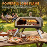 WOOCIT 12" Multi-Fuel Outdoor Pizza Oven – Reaches 720°F, Versatile Wood or Propane Gas Pizza Oven with Pizza Stone & Peel, Portable for Backyard, Camping & Tailgating (Propane Burner Sold Separately)