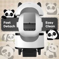 Self-cleaning cat litter box for multiple cats, smart automatic cat litter box with Wifi APP control, 68L large capacity(Black)