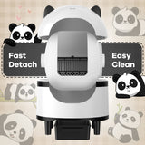 Self-cleaning cat litter box for multiple cats, smart automatic cat litter box with Wifi APP control, 68L large capacity(Black)