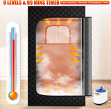 Portable Steam Sauna Tent for Home, Steam Sauna for Home with Steamer, 9 Temp Levels & 99 Min Timer, 5-Layer Waterproof Insulated, Folding Chair