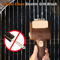 Lrly BBQ Grill Brush for Outdoor Grill, Cordless Electric Grill Cleaner with 700 RPM Stainless Steel Brush, Rechargeable Grill Cleaning Brush, Brown