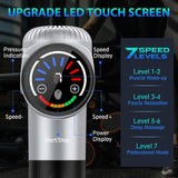 Massage Gun, Deep Tissue Back Massage for Athletes for Pain Relief, Percussion Massager with 10 Massages Heads & Silent Brushless Motor, Silver