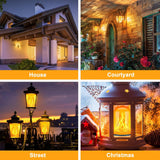 CPPSLEE Upgraded LED Flame Light Bulbs, 4 Modes Flickering Light Bulbs, E26 Base Fire Flame Bulb for Halloween Decorations Outdoor, Christmas Lights Patio Indoor Home Decor (Yellow, 6 Pack)