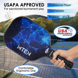 MTEN Pickleball Paddles, USAPA Approved Fiberglass Surface Pickleball Paddles Set with Pickleball Rackets, Paddle Cover, Grip Tapes, for Beginners & Pros