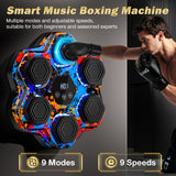 TGLLM Music Boxing Machine, Smart Bluetooth Boxing Machine with Gloves, Wall Mounted Music Punching Trainer for Kids Adult, LED Electronic Workout Punching Machine, 9 Modes & 9 Speeds