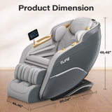TLIFE Massage Chair Full Body, 160°Zero Gravity Recliner with Body Scan, 50" SL-Track Shiatsu Massage Chair, Fixed Point Massage, Foot Rollers, 12 Auto Modes, Deep Yoga Stretch, Heating, Grey