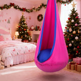 Y- STOP Kids Pod Swing Seat, Hanging Hammock Chair Swing with Inflatable Pillow, Sensory Swing Chair with Pocket for Outdoor and Indoor (Pink and Blue) pcs