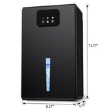 DARKIRON Dehumidifier for Home, 95 OZ Water Tank, (1000 sq.ft) Upgrade Dehumidifiers for Bathroom Bedroom Basement with Auto Shut Off,7 Colors LED Light (Black)