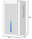 DARKIRON Dehumidifier for Home, 1000 Sq.Ft Quiet Dehumidifier with Auto Shut Off & 7 Color Ambient Light, Ideal for Livingroom Bedroom Basement (White)