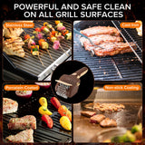 Lrly Grill Brush for Outdoor Grill, Cordless Electric Grill Cleaner with 700 RPM Stainless Steel Brush, Rechargeable Grill Cleaning Brush, Brown