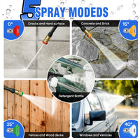 LWQ Electric Pressure Washer, 2030 PSI 2.5 GPM Power Washer with 4 Quick Connect Nozzles, High Pressure Cleaning Machine with Foam Cannon for Cars/Fences/Driveways/Patios/Home Cleaning