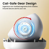 DOJOAO Self Cleaning Litter Box, 95 L Automatic Cat Litter Box Self Cleaning for Multiple Cats, with Safety Protection, App Control,1 Roll Garbage Bags,White & Grey