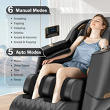 Massage Chair Full Body, Zero Gravity SL-Track Shiatsu Massage Recliner Chair with Body Scan, Airbags, Foot Rollers, Deep Yoga Stretch, Heating (U1-Black)