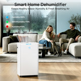 DARKIRON 80 Point Dehumidifier for Home, 4500 Sq.Ft with Drain Hose, Humidity Control and Auto Shut-off, Quiet Smart Compressor for Home, Garage and Large Rooms