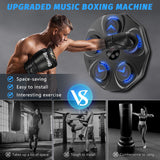 Music Boxing Machine, Interactive Punching Trainer with Boxing Gloves, Large Size Wall Mounted Electronic Boxing Target for Adults Kids, 9 Modes & 9 Speeds