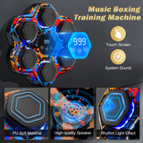 TGLLM Music Boxing Machine, Smart Bluetooth Boxing Machine with Gloves, Wall Mounted Music Punching Trainer for Kids Adult, LED Electronic Workout Punching Machine, 9 Modes & 9 Speeds