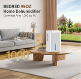 DARKIRON Dehumidifier for Home, 1000 Sq.Ft Quiet Dehumidifier with Auto Shut Off & 7 Color Ambient Light, Ideal for Livingroom Bedroom Basement (White)
