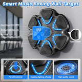 Music Boxing Machine for Kids and Adults, Wall Mounted Bluetooth Punching Trainer with Boxing Gloves, Intelligent LED Boxing Target Workout Machine for Teenagers Boys Girls