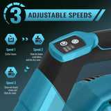 DARKIRON Leaf Blower Cordless,2 x 5.2 Ah Batteries & Charger, Up to 650CFM/280MPH, 3 Variable Speed,Powerful Leaf Blower for Blowing Leaves, Lawn Care, Yard, Dust and Snow (Blue)