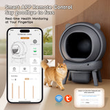 vivirata Self Cleaning Litter Box, Dual Safety Sensors, App Control, Gray