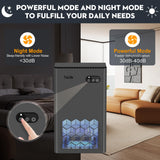 ToLife Dehumidifiers for Home 95 OZ Water Tank, 1000 sq.ft Dehumidifier for Basement Bedroom Bathroom with Auto Shut Off 7 Colors LED Light,Grey