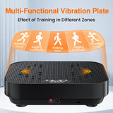 Vibration Plate Exercise Machine, 2025 Upgraded Fitness Vibrating Lymphatic Drainage Full Body Workout Shaker for Weight Loss, Featuring a 330 Lbs Capacity Vibrate Fitness Platform with 8 Modes