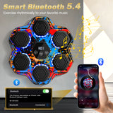 TGLLM Music Boxing Machine, Smart Bluetooth Boxing Machine with Gloves, Wall Mounted Music Punching Trainer for Kids Adult, LED Electronic Workout Punching Machine, 9 Modes & 9 Speeds