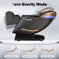 Culanta Massage Chair Full Body, Zero Gravity SL-Track Shiatsu Massage Recliner Chair with Heat, Body Scan, Airbags, Foot Rollers, Deep Yoga Stretch (Brown)
