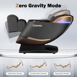 Culanta Massage Chair Full Body, Zero Gravity SL-Track Shiatsu Massage Recliner Chair with Heat, Body Scan, Airbags, Foot Rollers, Deep Yoga Stretch (Brown)