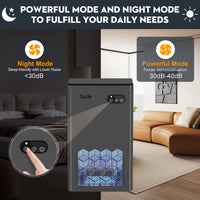 ToLife Dehumidifiers for Home 95 OZ Water Tank, 1000 sq.ft Dehumidifier for Basement Bedroom Bathroom with Auto Shut Off 7 Colors LED Light,Grey