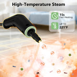 WSRYYCC Steam Cleaner, Portable Steamer for Cleaning with 16pcs Accessories, 6-Level Adjustable, 15s Heat-Up, Handheld Steam Cleaner for Home for Tile, Grease, Dirt, Grout, Car Detailing, Green