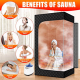Portable Steam Sauna Tent for Home, Steam Sauna for Home with Steamer, 9 Temp Levels & 99 Min Timer, 5-Layer Waterproof Insulated, Folding Chair