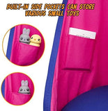 Y- STOP Kids Pod Swing Seat, Hanging Hammock Chair Swing with Inflatable Pillow, Sensory Swing Chair with Pocket for Outdoor and Indoor (Pink and Blue) pcs