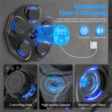 Music Boxing Machine, Interactive Punching Trainer with Boxing Gloves, Large Size Wall Mounted Electronic Boxing Target for Adults Kids, 9 Modes & 9 Speeds
