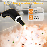 NIRGU Powerful Steam Cleaner, 1500W ,15s Heat-Up, 6-Level Touch Control Adjustment, 1.25L Water Tank, for Floors, Sofas, Windows, Kitchen Appliances, Bathrooms