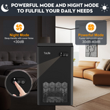 Dehumidifier for Bedroom Bathroom Basements, Dehumidifier with 2 Working Mode, Auto Shut Off, 7 Colors LED Light, Black