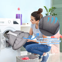 kmaier Baby Walker, Foldable, 9 Adjustable Heights, for 7-18 Months, Portable Anti-Rolling Baby Walker with Wheels-White