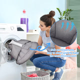kmaier Baby Walker, Foldable, 9 Adjustable Heights, for 7-18 Months, Portable Anti-Rolling Baby Walker with Wheels-White